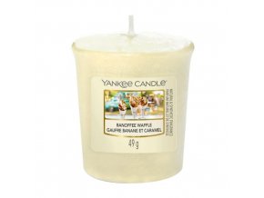Yankee Candle Votivní svíčka Banoffee Waffle (Vafle s banány a karamelem), 49 g