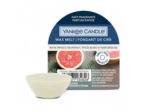 Yankee Candle Vonný vosk White Spruce & Grapefruit (Bílý smrk a grapefruit), 22 g