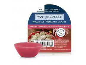 Yankee Candle Vonný vosk PEPPERMINT PINWHEELS (Peprmintové sušenky), 22 g