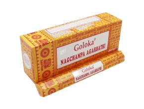 Goloka Vonné tyčinky Nag Champa Agarbathi HEXA, 20 g