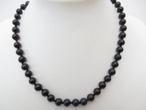 Mani Bhadra Náhrdelník s drahými kameny Onyx (korálky Ø 8 mm)