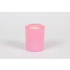 Skleněný svícen na čajové a votivní svíčky růžová 1