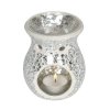 Jones Home Skleněná aroma lampa mozaika stříbrná, 11 x 9 x 9 cm 1