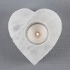 Mani Bhadra Svícen na čajovou svíčku Selenit Srdce, 9,5 x 10 cm 1