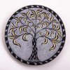 Mani Bhadra Stojánek na vonné tyčinky Tree of life Strom života Mastek Černo zlatý, 13 cm