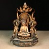 Mani Bhadra Stojan na vonné kužely Tekoucí dým Buddha a lotosové květy, 13,5 x 10,5 x 12,5 cm 2