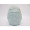 Mani Bhadra Aroma lampa Hlava Buddhy (bílá keramika), 15 x 12 cm
