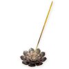 Mani Bhadra Stojánek na vonné tyčinky a kužely Lotosový květ kovový (odstín měď), Ø 8,5 cm 1