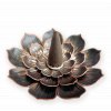 Mani Bhadra Stojánek na vonné tyčinky a kužely Lotosový květ kovový (odstín měď), Ø 8,5 cm 2