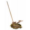 Mani Bhadra Stojan na vonné kužely Tekoucí dým Jezírko se žábou a ptáčci (odstín bronz), 10,5 x 5 cm 1