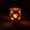 Mani Bhadra Skleněný svícen na čajové a votivní svíčky Lotos, 8 x 7,5 cm 2