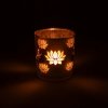 Mani Bhadra Skleněný svícen na čajové a votivní svíčky Lotos, 8 x 7,5 cm 3