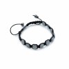 Ancient Wisdom Magnetický Hematitový náramek Shamballa (zaoblené rohy)