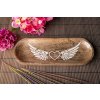 Berk Stojánek na vonné tyčinky Angel Wings Dřevo mango, 27 x 10 cm