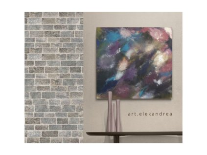 UNIVERZUM – modern absztrakt akril festmény – 70×70 cm