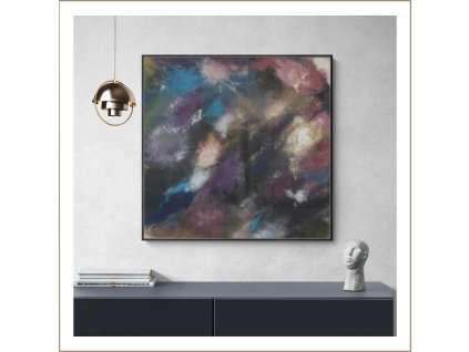 UNIVERZUM – modern absztrakt akril festmény – 70×70 cm