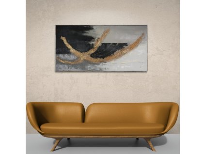 ÜSTÖKÖS – modern absztrakt akril festmény – 80×160 cm