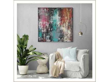 MOMENTS – absztrakt mixed media festmény