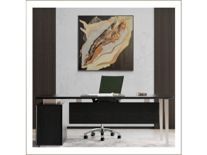 SHELL – modern absztrakt akril festmény – 100×100 cm