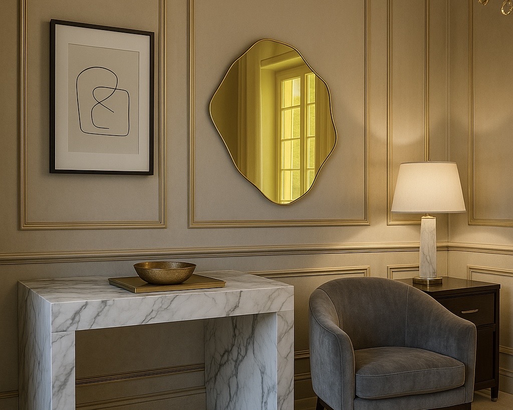 Golden mirror