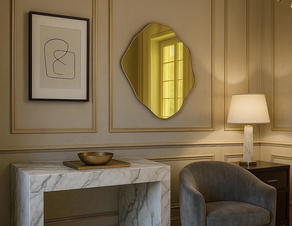 Golden mirror