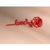 Rózsa "Love" felirat