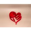 Szív formájú dísz, mécsestartóval