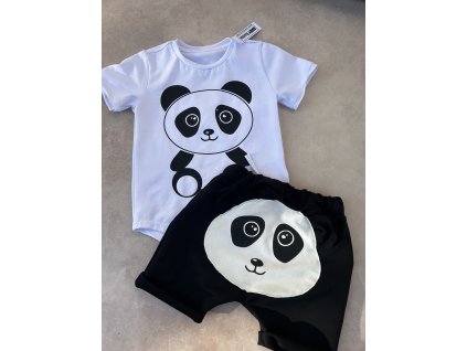 Dětské kraťase baggy Panda black