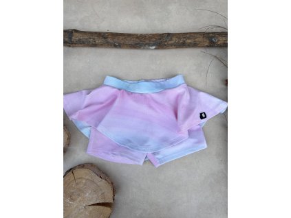 Dívčí kraťase se sukničkou-Morgana duhové
