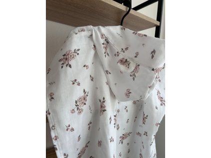 Dětské mušelínové pončo pivoňky