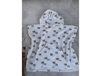 Dětské mušelínové pončo TEDDY