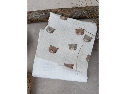 DUO Mušelínová plenka klasik - Teddy/ecu