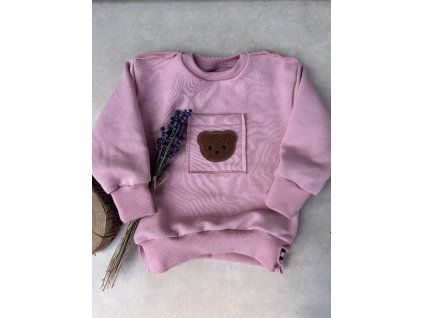 Dětská mikina little Bear light old rose