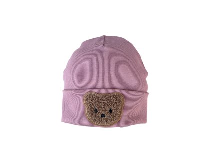 čepice žebrovaná Little Bear old rose - jaro