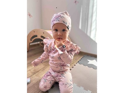 Dětské legíny Pivoňky old rose