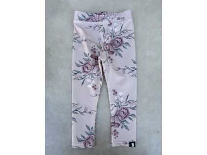 Dětské legíny old rose pivoňky