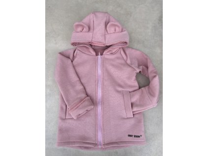 Dětská mikina/kabátek na zip Bear old rose