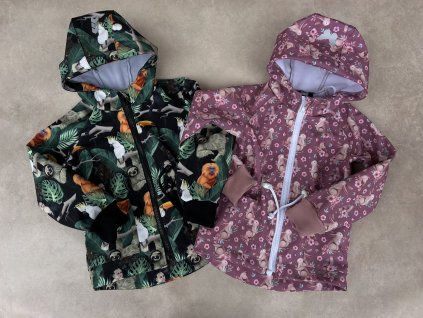 Dětská softshellová bunda parka džungle