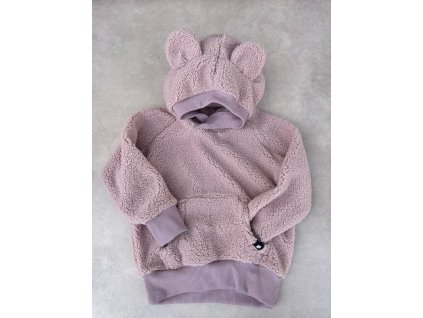 Dětská mikina teddy bear pudrová