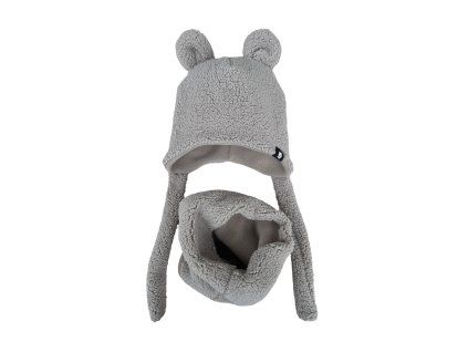Zimní čepice ušanka Teddy Bear béžová