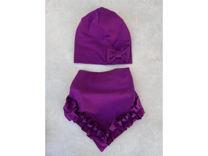 Dětská čepice AB4K ostružina s mašličkou