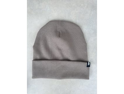 čepice žebrovaná mocha AB4K