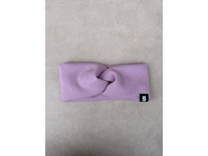 křížená čelenka žebrovaná šeřík