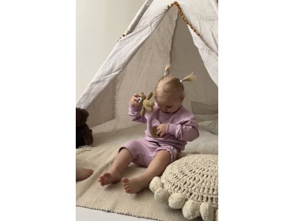 Dětská mikina Little Bear šeřík ke krku