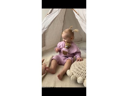 Dětská mikina Little Bear šeřík ke krku