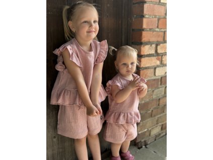 Dětské mušelínové tričko golden dots bez rukávu