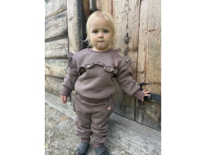 Dívčí mikina Little girl taupe