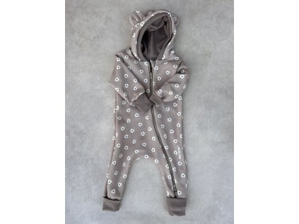 Dětský teplákový overal Little Bear béžový rostoucí