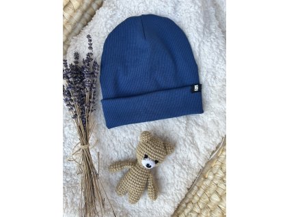 čepice žebrovaná švestková AB4K