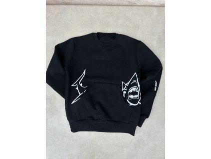 mikina SHARK black ke krku